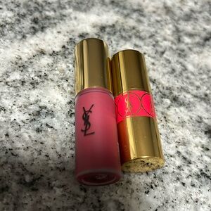 2-pc YSL rough Lipstick N12 & YSL Beauty Tatouage Couture Matte Stain ＃ 5
